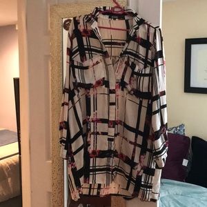 Button Up Long Sleeve Dress or Long Shirt